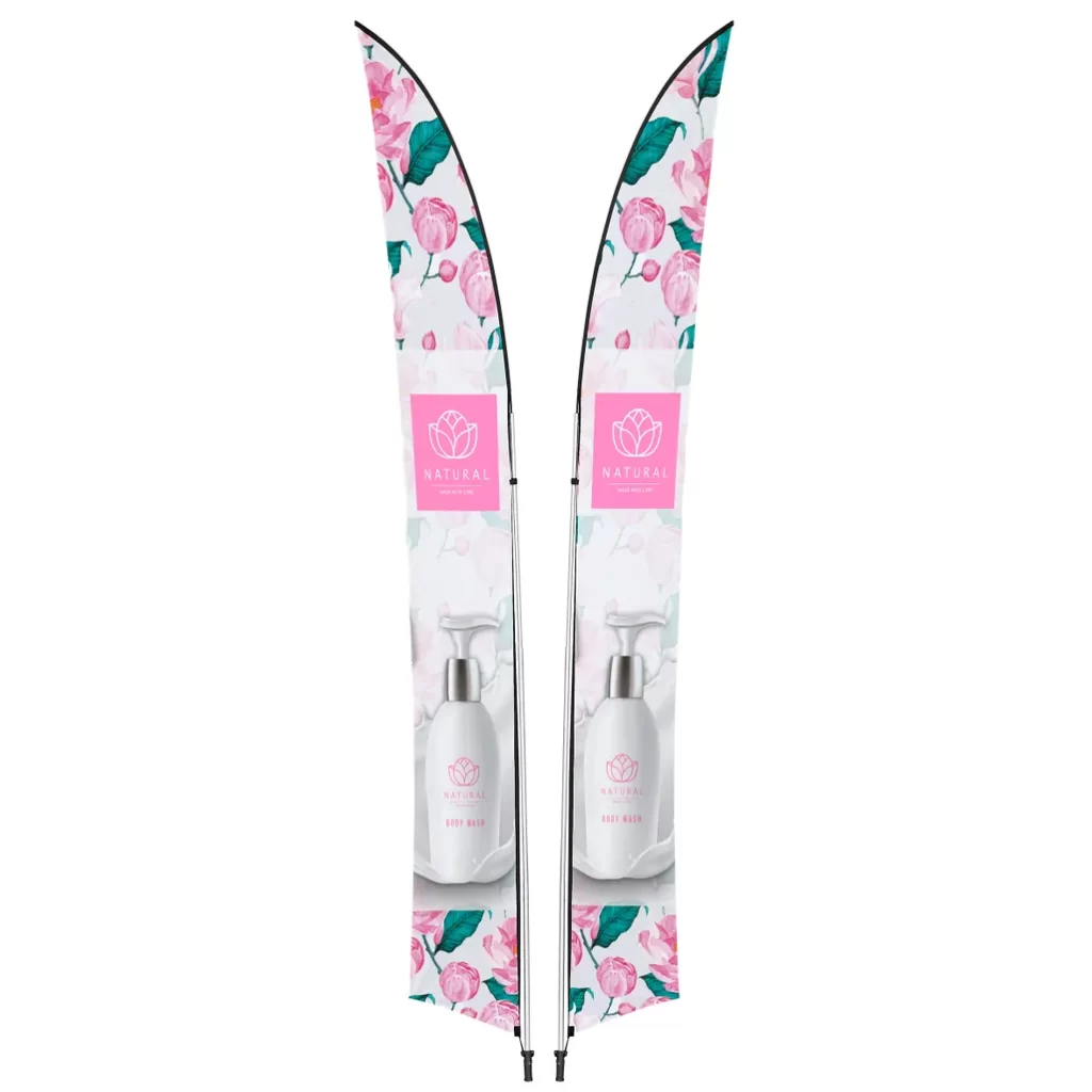 Legend 4M Sublimated Arcfin Double-Sided Flying Banner - 1 complete unit