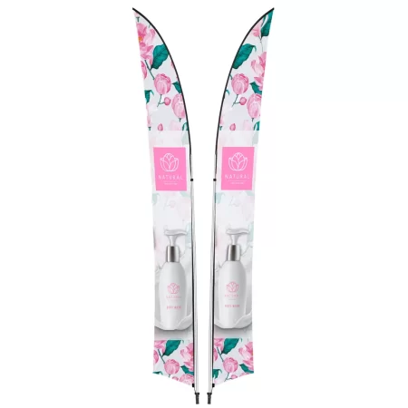 Legend 4M Sublimated Arcfin Double-Sided Flying Banner - 1 complete unit